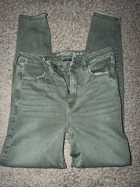 American Eagle Outfitters Women's Skinny Jeans in Olive